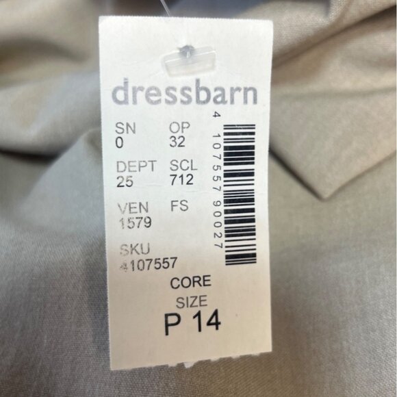 Roz & Ali Pull On Pants Womens Petite 14P Tan New Workwear Dressbarn - Picture 8 of 9